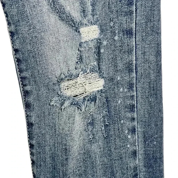 Judy Blue Relaxed Fit Distressed Jeans Mid Rise Med Blue Wash Denim Women Sz 28 - Picture 5 of 10
